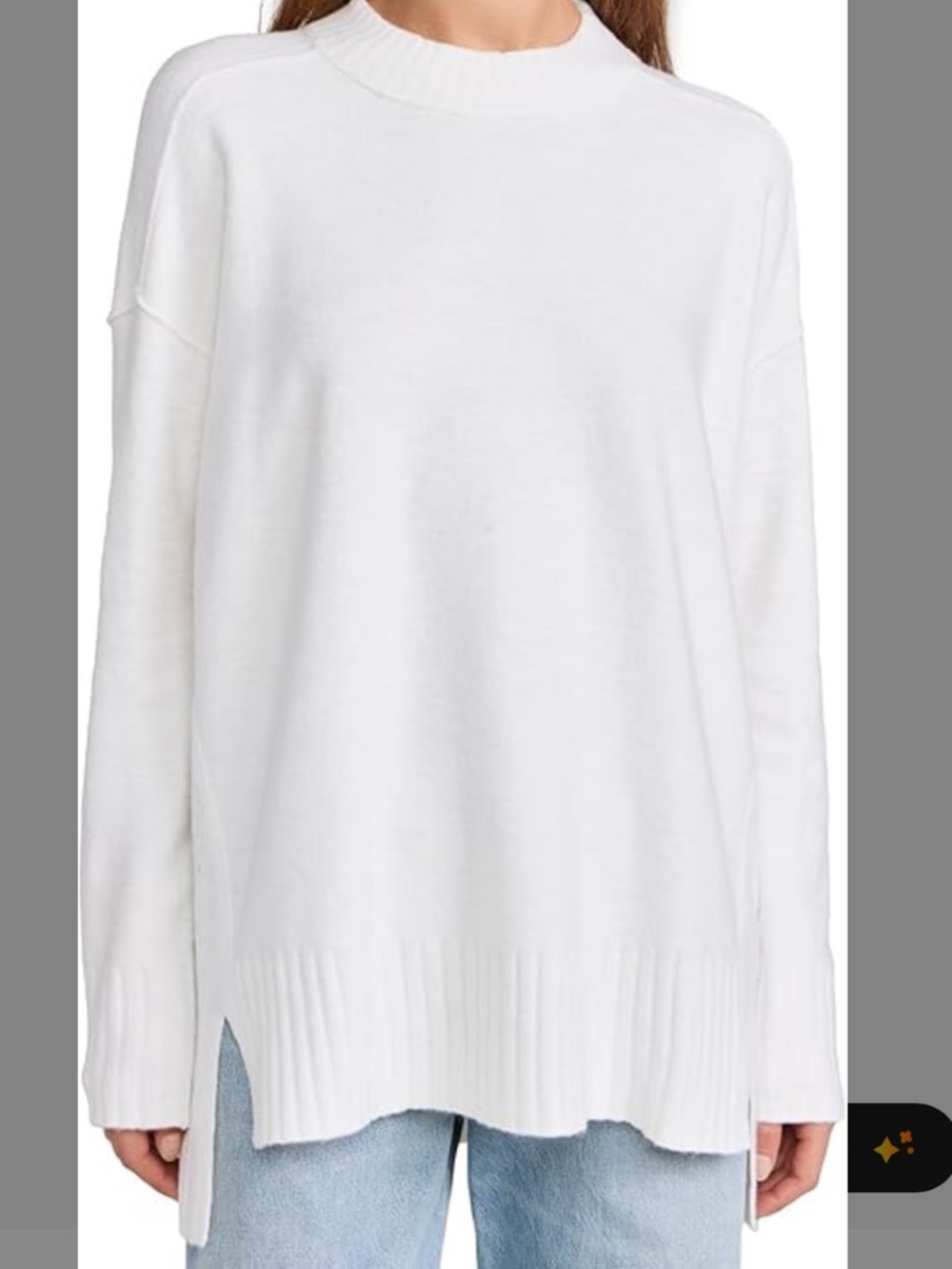 Free People Phoebe Pullover XS oversized boxy tunic style soft lg sleeve